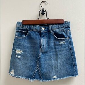 ZARA Kid’s Distressed Denim Skirt - Size 13/14